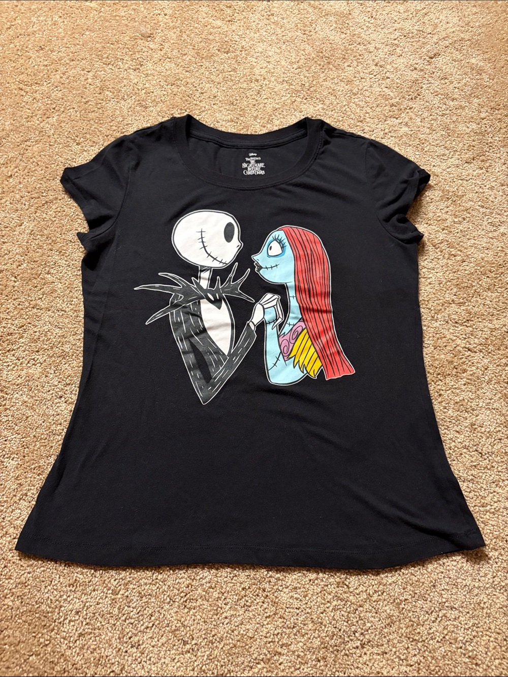 The Nightmare Before Christmas Sally & Jack Black Women’s Tee